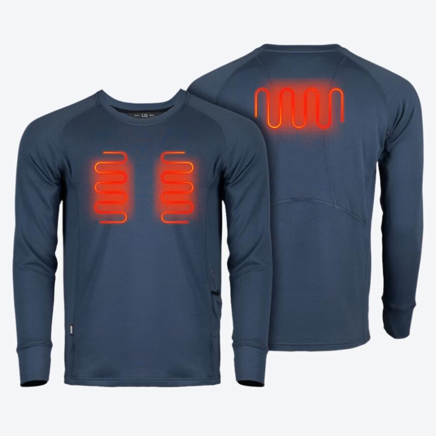 Kazalia Men’s Baselite Heated Baselayer Shirt – Thermal Winter Top - Image 2