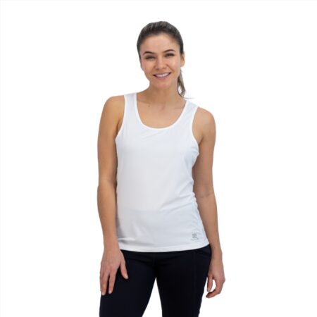 Kazalia Women’s Cooling Tank Top – White Breathable Summer Shirt